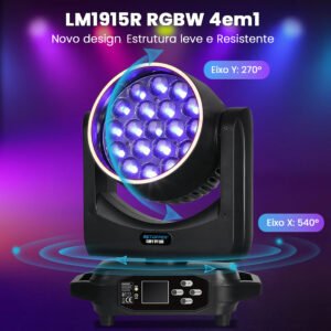 Moving Head Wash 285W LED 19x15W RGBW 4in1 Betopper LM1915R - Image 8